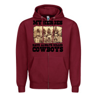 Burgundy my heroes have always killed cowboys retro Zipper Hoodie - linhVisuals