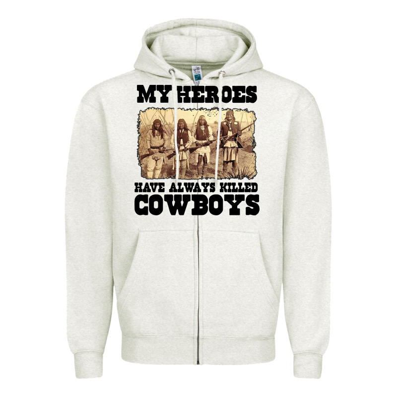 My Heroes Have Always Killed Cowboys Retro Zipper Hoodie by linhVisuals | Teevron