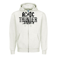 Oatmeal Heather thunderstruck Zipper Hoodie - linhVisuals