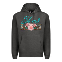 Charcoal Heather show mom pig Premium Hoodie - Artiststas
