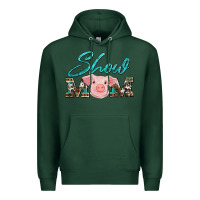 Sports Green show mom pig Premium Hoodie - Artiststas