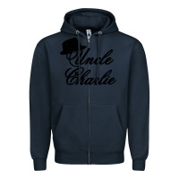 Navy charlie wilson music Zipper Hoodie - linhVisuals