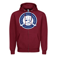 Burgundy Southern New Hampshire University Zipper Hoodie - linhVisuals