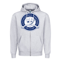 Heather Grey Southern New Hampshire University Zipper Hoodie - linhVisuals