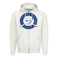 Oatmeal Heather Southern New Hampshire University Zipper Hoodie - linhVisuals