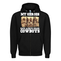 Black my heroes have always killed cowboys retro Zipper Hoodie - linhVisuals