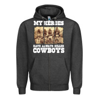 My Heroes Have Always Killed Cowboys Retro Zipper Hoodie | Teevron