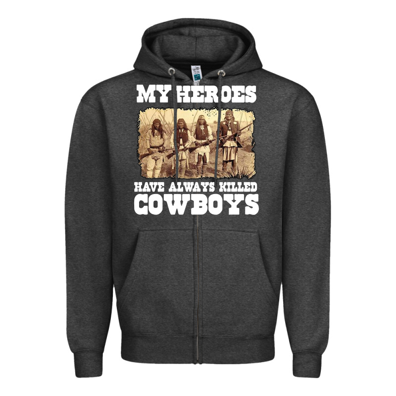 My Heroes Have Always Killed Cowboys Retro Zipper Hoodie by linhVisuals | Teevron