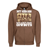 Chestnut my heroes have always killed cowboys retro Zipper Hoodie - linhVisuals