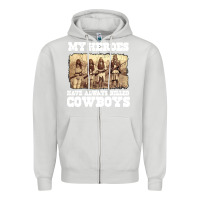 Dove Grey my heroes have always killed cowboys retro Zipper Hoodie - linhVisuals