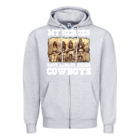 Heather Grey my heroes have always killed cowboys retro Zipper Hoodie - linhVisuals