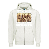 Oatmeal Heather my heroes have always killed cowboys retro Zipper Hoodie - linhVisuals