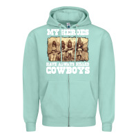 Seafoam my heroes have always killed cowboys retro Zipper Hoodie - linhVisuals