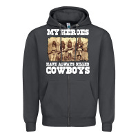 Smoke my heroes have always killed cowboys retro Zipper Hoodie - linhVisuals
