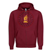 Burgundy Tuskegee University Zipper Hoodie - linhVisuals