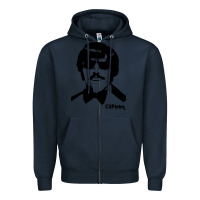 Navy tony clifton Zipper Hoodie - linhVisuals