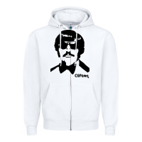 White tony clifton Zipper Hoodie - linhVisuals