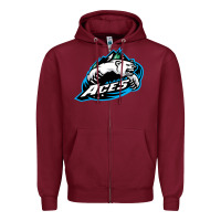 Burgundy the-alaska-aces-merch Zipper Hoodie - linhVisuals