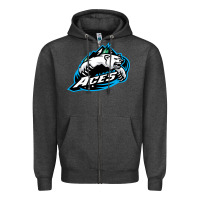 Charcoal Heather the-alaska-aces-merch Zipper Hoodie - linhVisuals