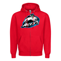 Red the-alaska-aces-merch Zipper Hoodie - linhVisuals