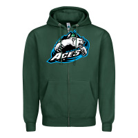 Sports Green the-alaska-aces-merch Zipper Hoodie - linhVisuals