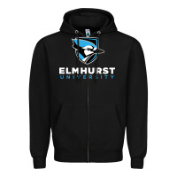 Black elmhurst university Zipper Hoodie - linhVisuals
