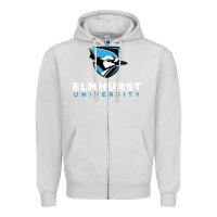 Dove Grey elmhurst university Zipper Hoodie - linhVisuals