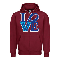 Villanova Love Zipper Hoodie | Teevron