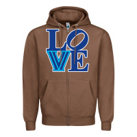 Chestnut villanova love Zipper Hoodie - linhVisuals
