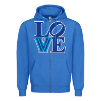 True Royal villanova love Zipper Hoodie - linhVisuals