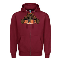 Burgundy northrop high school Zipper Hoodie - linhVisuals