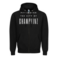Black pittsburgh city of champyinz steel city Zipper Hoodie - linhVisuals