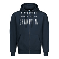 Navy pittsburgh city of champyinz steel city Zipper Hoodie - linhVisuals