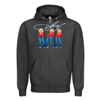 Charcoal Heather dolly musician Zipper Hoodie - linhVisuals