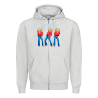 Dove Grey dolly musician Zipper Hoodie - linhVisuals