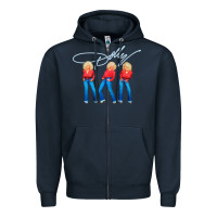 Navy dolly musician Zipper Hoodie - linhVisuals