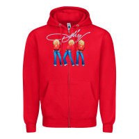 Red dolly musician Zipper Hoodie - linhVisuals