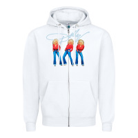 White dolly musician Zipper Hoodie - linhVisuals