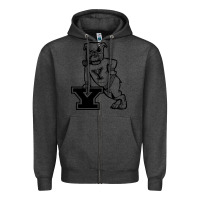 Charcoal Heather yale vintage Zipper Hoodie - linhVisuals