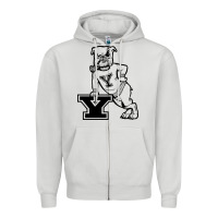 Dove Grey yale vintage Zipper Hoodie - linhVisuals