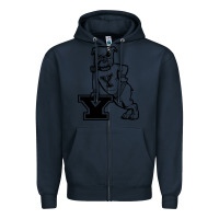 Navy yale vintage Zipper Hoodie - linhVisuals