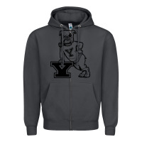 Smoke yale vintage Zipper Hoodie - linhVisuals