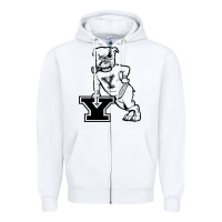White yale vintage Zipper Hoodie - linhVisuals