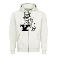 Oatmeal Heather yale vintage Zipper Hoodie - linhVisuals