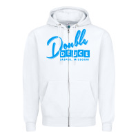 White double deuce bar Zipper Hoodie - linhVisuals