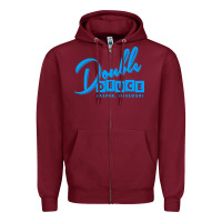 Burgundy double deuce bar Zipper Hoodie - linhVisuals