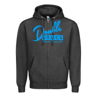 Charcoal Heather double deuce bar Zipper Hoodie - linhVisuals