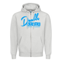 Dove Grey double deuce bar Zipper Hoodie - linhVisuals
