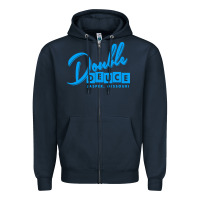 Navy double deuce bar Zipper Hoodie - linhVisuals