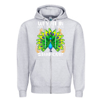Heather Grey peacock inspired beautiful color bird (3) Zipper Hoodie - linhVisuals